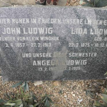 LUDWIG John 1857-1913 &amp; Lida BLOHM 1875-1954 :: LUDWIG Angela 1903-1925