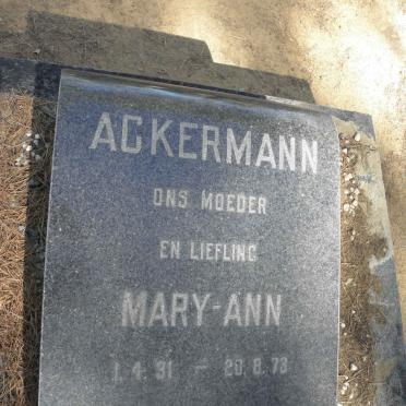 ACKERMANN Mary-Ann 1931-1973