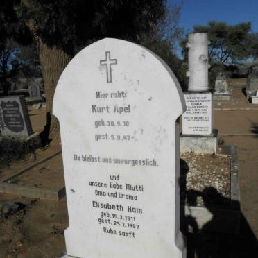 APEL Kurt 1910-1947 :: HAM Elisabeth 1911-1997