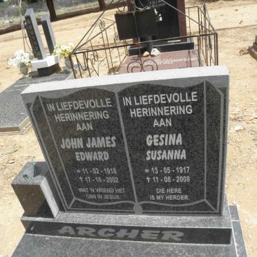 ARCHER John James Edward 1918-2002 &amp; Gesina Susanna 1917-2008