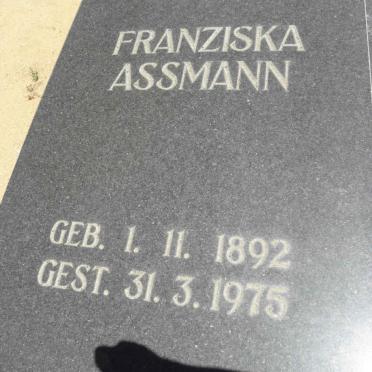 ASSMANN Franziska 1892-1975
