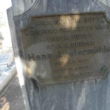 AUSTERMÜHLE Hans 1903-1934