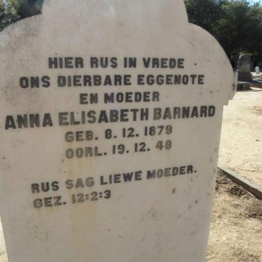 BARNARD Anna Elisabeth 1879-1948