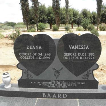 BAARD Deana 1948-1994 :: BAARD Vanessa 1982-1994
