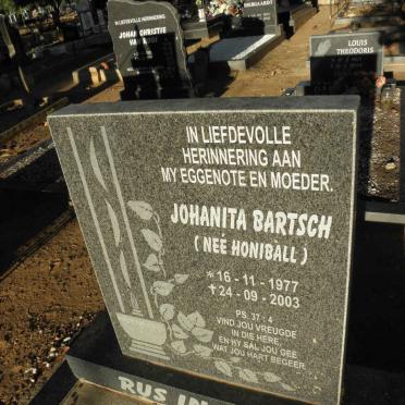 BARTSCH Johanita nee HONIBALL 1977-2003