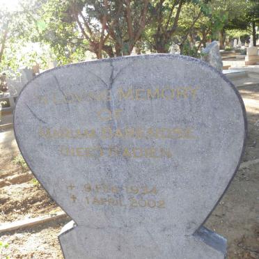 BARENDSE Mariam nee RADIEN 1934-2002