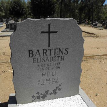 BARTENS Willi 1919-2012 &amp; Elisabeth 1917-2004