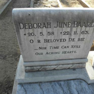 BAARD Deborah June 1958-1963