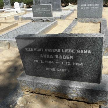 BADER Anna 1884-1954