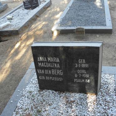 BERG Anna Maria Magdalena, van den nee DU PLESSIS 1891-1981