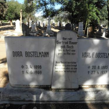 BOSTELMANN Karl F. 1885-1957 &amp; Dora 1898-1969 :: BAUER Gertrud nee HOCH 1906-1937