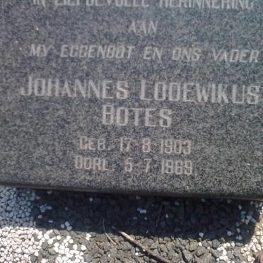 BOTES Johannes Lodewikus 1903-1969