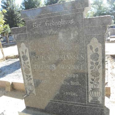 BOSHOFF Petrus Johannes Jacobus 1899-1951