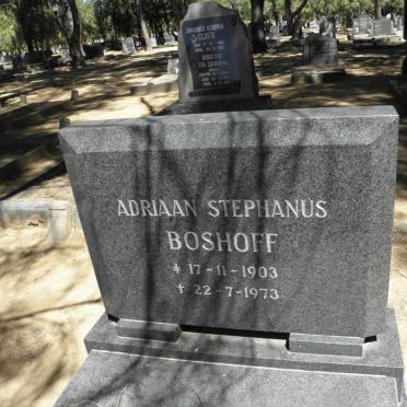 BOSHOFF Adriaan Stephanus 1903-1973