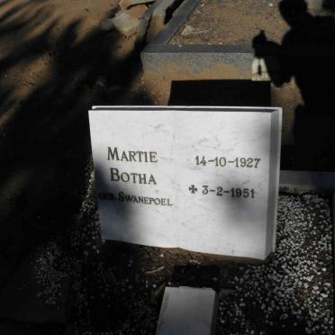 BOTHA Martie nee SWANEPOEL 1927-1951