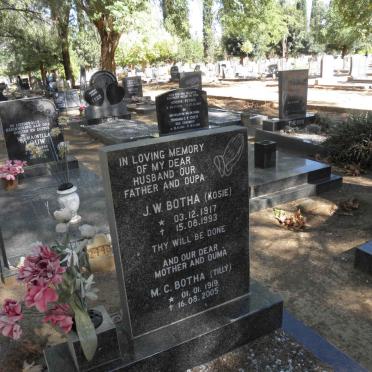 BOTHA J.W. 1917-1993 &amp; M.C. 1919-2005