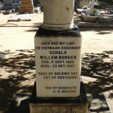 BURGER Schalk Willem 1889-1947 