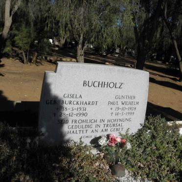 BUCHHOLZ Gunther Paul Wilhelm 1928-1999 &amp; Gisela BURCKHARDT 1931-1990