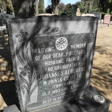 CLOETE Johannes Albertus Munnik 1893-1965