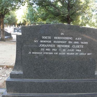 CLOETE Johannes Hendrik 1912-1964