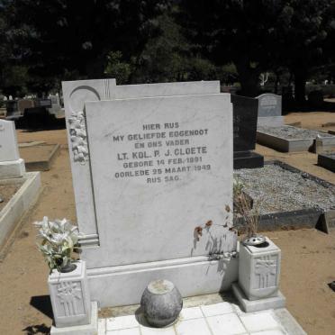 CLOETE P.J. 1891-1949