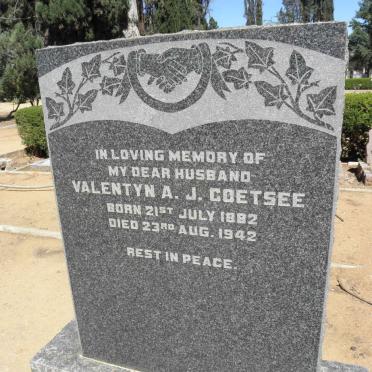 COETSEE Valentyn A.J. 1882-1942