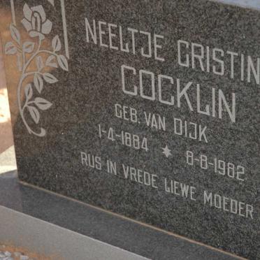 COCKLIN Neeltje Cristina nee VAN DIJK 1884-1982