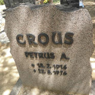 CROUS Petrus A. 1916-1976