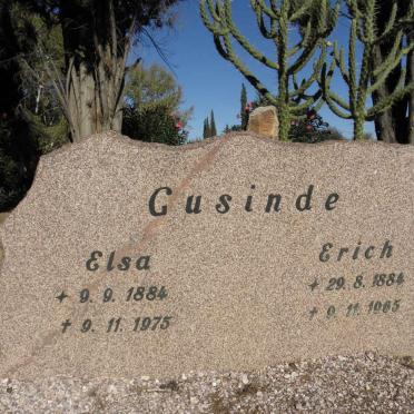 CUSINDE Erich 1884-1965 &amp; Elsa 1884-1975