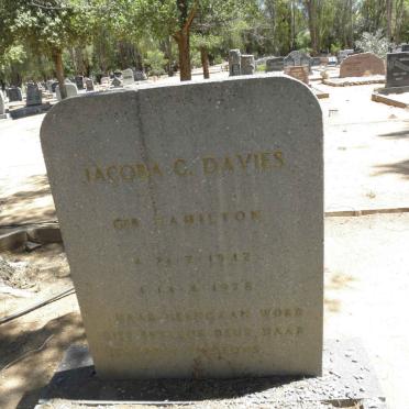 DAVIES Jacoba C. nee HAMILTON 1912-1976