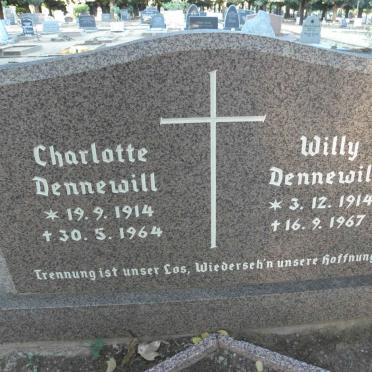 DENNEWILL Willy 1914-1967 &amp; Charlotte 1914-1964