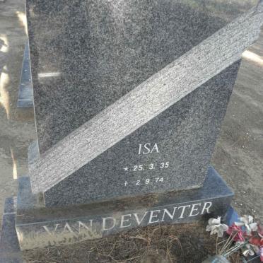 DEVENTER Isa, van 1935-1974