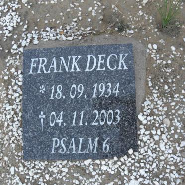 DECK Frank 1934-2003