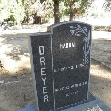 DREYER Hannah 1932-1974
