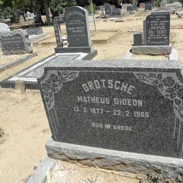 DROTSCHE Matheus Gideon 1877-1965
