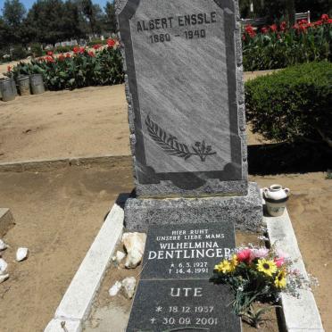 ENSSLE Albert 1880-1940 :: DENTLINGER Wilhelmine 1927-1991 :: ? Ute 1957-2001