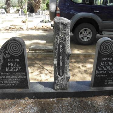 FRIEDRICH Paul Albert 1904-1981 &amp; Jacoba Hendrika HONIBALL 1921-1995