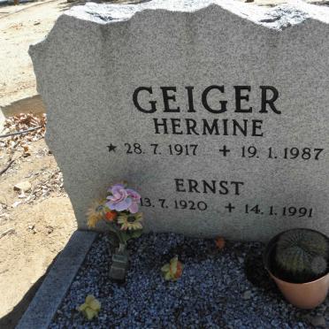 GEIGER Ernst 1920-1991 &amp; Hermine 1917-1987