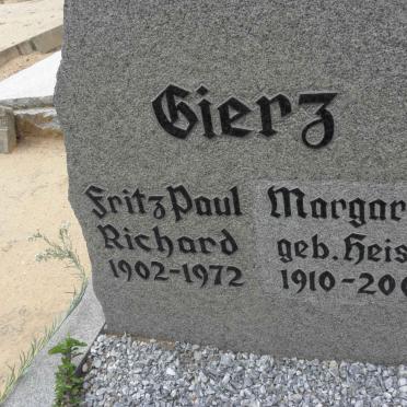 GIERZ Fritz Paul Richard 1902-1972 &amp; Margarethe HEISER 1910-2003