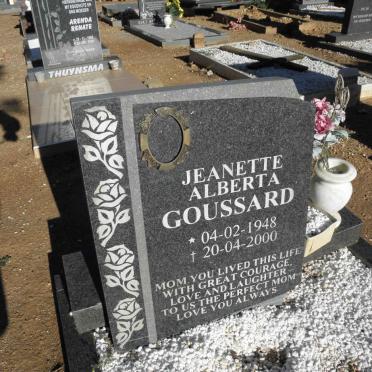 GOUSSARD Jeanette Alberta 1948-2000