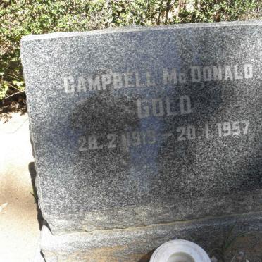 GOLD Campbell McDonald 1919-1957