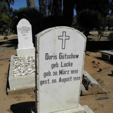 GÜTSCHOW Doris nee LUCKE 1892-1929 