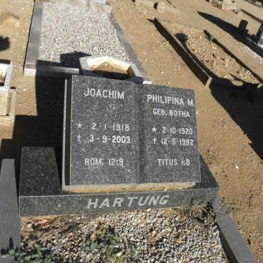 HARTUNG Joachim 1918-2003 &amp; Philipina M. BOTHA 1920-1992