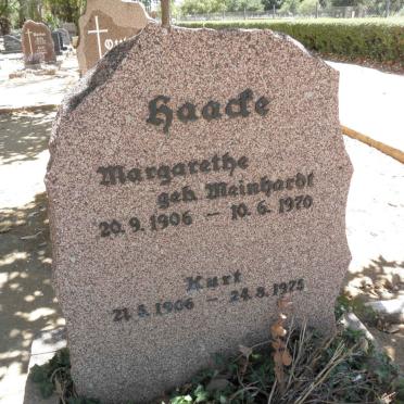 HAACKE Kurt 1906-1975 &amp; Margarethe MEINHARDT 1906-1970