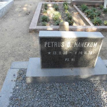 HANEKOM Petrus B. 1936-1970