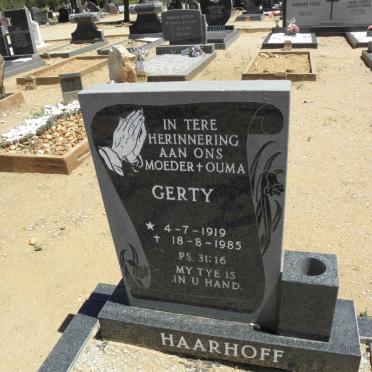 HAARHOFF Gerty 1919-1985