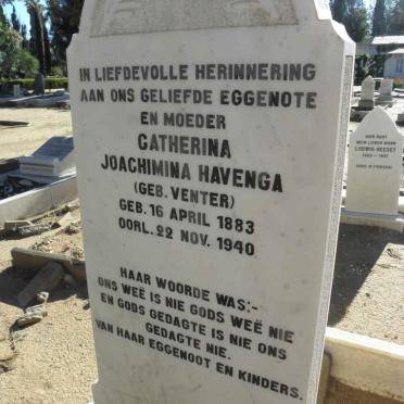 HAVENGA Catherina Joachimina nee VENTER 1883-1940