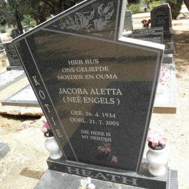 HEATH Jacoba Aletta nee ENGELS 1934-2005