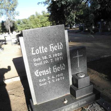 HELD Ernst 1912-1973 &amp; Lotte 1920-1971