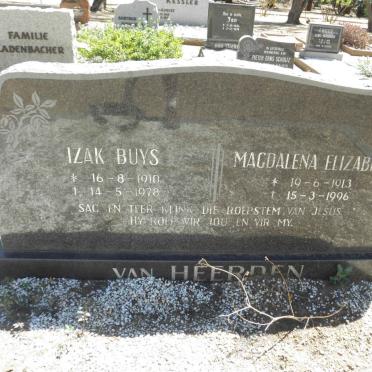 HEERDEN Izak Buys, van 1910-1978 &amp; Magdalena Elizabeth 1913-1996